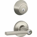 Dexter By Schlage Solstice Satin Nickel Single Cylinder Deadbolt & Door Lever Combo JC60VSOL619